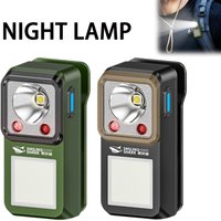 LED Magnetic Clamp Flashlight Work Emergenc Lamp Clip-on Rechargeable Outdoors Ultra-long-lasting Lighting Camping Hiking Light
