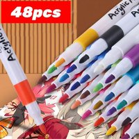 12/48Colors Acrylic Markers,Painting Tools Set,Perfect For Decoration