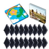 20pcs Acrylic Magnets Clear 2x2 Inch Magnetic Acrylic Square Fridge Magnet For Home Kitchen School Classroom Dorm Room Party