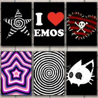 i love emo boys Classic Poster Wall art print art suitable for living room bedroom bar parlor home decoration gift