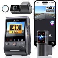 VIOFO A329S 3CH 4K 30FPS+2K Rear +2K Cabin HDR Dash Cam with Sony STARVIS 2 Sensor, Support SSD, Low Power Impact Detection
