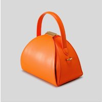 New Fashion Niche Design Women's Saddle Bag Hand-held Clip Mini Bag Semi-circular Box Shape Crossbody Bag PU Shoulder Bag