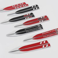 2pcs 3D Metal Car Fender Side Blade Badge Stickers Auto Eexterior Accessories For Volkswagen VW Transporter T5 Caddy Touran Polo