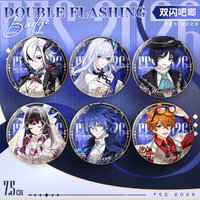1Pc Anime Game Genshin Impact Columbina Flins Tartaglia Acrylic Ticket Stub Badges Keychains Set Unique Anime Cosplay Accessorie