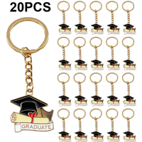 5 Design Graduation Cap Keychains, Metal Diploma Charm, College Student Gift, Mini Cap Keychain, School Supplies