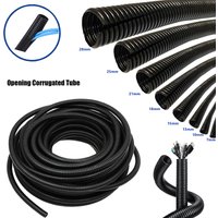 3/6 Meter Split Loom Wire Flexible Tubing Conduit Hose Cover Black 7 -28mm Cover Auto Car Mechanical Line Protecter
