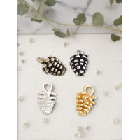 DIY Supply-One Piece Premium Plated Solid Brass Finding - Pinecone 12.2x7.9mm (4917C-9)