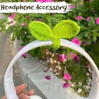 Multifunctional Hand-Knitted Crochet Leaf Sprout Versatile Cute Decor Crochet Bookmarks Crochet Leaf Bud Headphone Decor