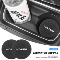 2pcs Car Auto Water Cup Slot Non-Slip Mat Accessories For Volvo XC-Classic V60 V40 XC90 S60 XC60 V70 S90 XC40 V90 C40 S40 S80L