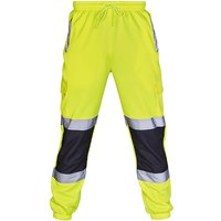 New Men'S Safety Work Clothes Casual Pants Road Work High Reflective Strips Pants High Visibility Overalls Joggers Workwear