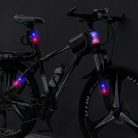 Mini LED Flashing Bicycle Light Solar-Powered Simulated Alarm Dummy Alarm Lamp Ultra-Bright Wiring-Free Car Warning Light
