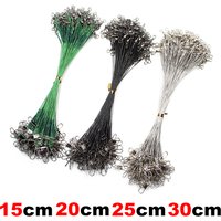 Steel Wire Leader with Swivel Anti-bite Fishing Line 15/20/25/30cm Fishing Accessory 3 Colors Leadcore Leash