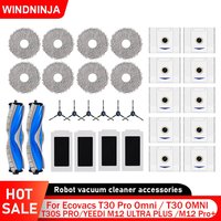Fit For Ecovacs T30 Pro Omni / T30 OMNI For YEEDI M12 ULTRA PLUS / M12 Pro+ Parts Mop Cloth Dust Bag Main Side Brush Filter
