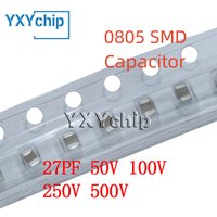 50PCS 0805 27PF 50V 100V 250V 500V ±5% 270J C0G SMD Chip Multilayer Ceramic Capacitor