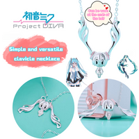 Hatsune Miku collarbone-length necklace, high‑appearance‑value, creative and distinctive, exquisitely simple sweater decoration