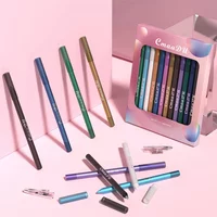 Waterproof Eyeliner Set Longlasting Eye Liner Pencil Colourful Pigment Makeup Eye Cosmetic Eyeliner Pencil 12Color/box Wholesale