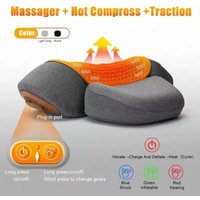 Electric Neck Massage Pillow Neck Support Heating Vibration Massage Back Traction Orthopedic Sleep Pillow Support