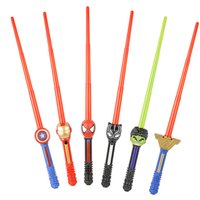 LED Light Sound Superhero Sword Figurines Hulk Black Panther Thanos Captain America Lightsaber Cosplay Toys For Kids Boy Gift