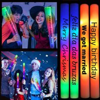 10/200pcs customizable LED Glow Sticks Halloween Personalization Flash stick Parties Glow in The Dark Party Supplies