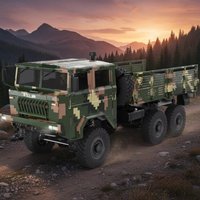 RC Military Truck Hongyan CQ261 1/10 Scale Brushless 6S Power Off Road Climbing Simulation Model Vehicle For Hobbyists