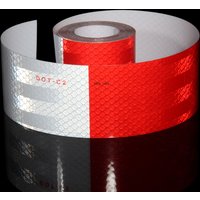 DOT-C2 Truck Reflective Safety Tape Red White Conspicuity Safety Warning Reflectors Film Waterproof Adhesive Sticker For Vehicle