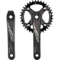 AliExpress GOLDIX Square Hole Bicycle Crankset Aluminum Alloy MTB Crank 165/170/175mm Length Narrow Wide Teeth 104BCD 32/34/36/38/40/42T