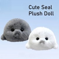 Cute Soft Seal Plush Keychain Kawaii Seal Plushies Animal Pendant Fashion Stuffed Doll Keyring Backpack Accessories Car Ornament