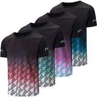 Men's Short Sleeved Summer Quick Drying Breathable Gradient T-Shirt Comfortable Plus Size Sports Running Fashionable Casual Top