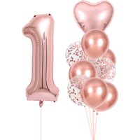 40Inch Rose Gold Number1-9 Balloons Set Birthday Party Wedding Celebration Ceremony Wedding Anniversary Room Decoration Supplies