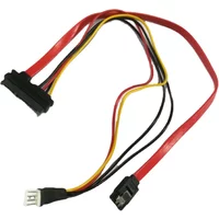 22pin 7+15 Pin SATA to 7Pin DATA + 4Pin male FDD Floppy Power supply Splitter Extension Data Cable for PC Hard Drive HDD