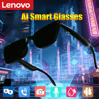 Lenovo Smart Glasses Remote Control Touch Photo Camera Adults Sunglasses Translator Voice Assistant Wireless Bluetooth Glasses