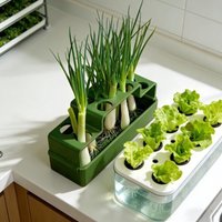 Hydroponic Green Onion Planter Innovative Automatic Watering Device for Home Gardening Fresh Vegetable Growth