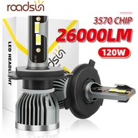 Radsun H7 phare LED H11 H1 H3 9005 9006 HB3 HB4 880 9007 H13 H4 ampoule de phares LED pour voiture 12V 120W 26000LM 3570 puce CSP