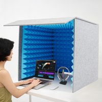 Schalldichte Abdeckung für den Schreibtisch, tragbare Gesangsaufnahmekabine, 50 mm, schallabsorbierende Baumwolle für die Aufnahme von Live-Übertragungen im Heimstudio