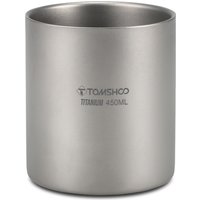 TOMSHOO Double Wall Titanium Water Cup Coffee Tea Mug for Home Office Outdoor Camping Hiking Backpacking 220/350/450/600ml