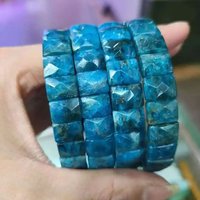 AAA Natural Crystal Fluorite Citrine 9*12mm Square Beads Energy Bracelet Natural Gemstone Bangle for Man for Woman Wholesale