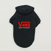 Cool Pet Hoodie V-Inspired Dog Head Logo Warm Fleece Puppy Sweatshirt Hooded Pullover