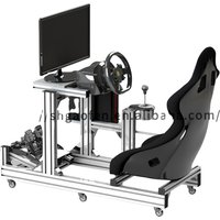 OEM ODM Customizable Racing Simulator Cockpit Aluminum Metal Car Seat with Anodized Finish Racing Wheel Stand Sim Racing Rig
