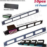 10pcs 1U Rack Panel for MPO Cassette Module 24 Fibers or 12 Fibers