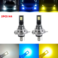 2pcs H4/9003 6000K White 3000K 12000K LED Headlight Bulb Conversion Kit High Low Beam Fog Lamp