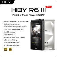 HiBy R6III 2025 / R6 Gen 3 Android 12 Music Player MP3 USB DAC HIFI WiFi Bluetooth 5.0 CS43198 *4 MQA16x DSD512 PCM768 4500mAh