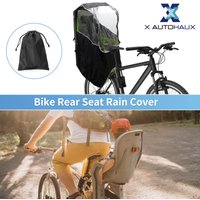 AliExpress X Autohaux 1 Pcs Child Bike Seat Rain Cover Bicycle Waterproof Canopy Cover Windshield Cover for Rear Child Seat PVC Black Clear