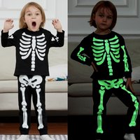 Ensemble de Pyjama d'Halloween pour Enfant Garçon et Fille, Vêtement de Nuit, avec Modules de Citrouille, Seton, PrishbCarnival