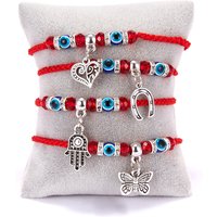 Türkisches böser Blick geflochtenes Armband Glück rote Schnur Faden Elefant Hand der Fatima Charm Paar Armbänder Freundschaft Schmuck Geschenk