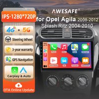AWESAFE 9-calowe radio Android do SUZUKI Splash Ritz 2004-2010, do Opel Agila 2008-2012, bezprzewodowy CarPlay i Android Auto, nawigacja GPS, obsługa multimediów, sterowanie z kierownicy, subwoofer,
