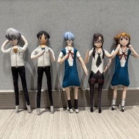 28CM Evangelions Ayanami Rei Plush Toy Cartoon Action Figure Cosplay Stuffed Dolls Flexible Iron Wire Abstract Model Fans Gift