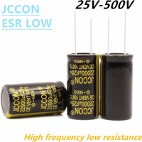 2-10PC JCCON Aluminum Capacitor High Frequency Low ESR 25V 35V 50V 63V 100V 160V 200V 250V 450V 68uf 100uf 1000uf 2200uf 4700uf