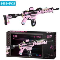 MOC Military MP5 KSV M4A1 ARP-9 Submachine Gun Model Building Blocks DIY Weapon Micro Bricks Toy Child Boy Christmas Gift