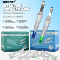1/2/5/10Pc Dental Matrix Bands Pre Formed Sectional Matrix System Roll Type Matrix Band Retainer 180° Adjustable Dental Material