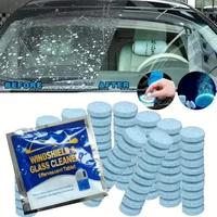 2-100PCs Car Vehicles Windshield Solid Soap Piece Window Glass Washing Cleaning Paint Protective Foil Effervescent Tablets Wash